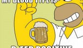 homer simpson blood type b-eer-positive tv show beer funny pics pictures pic picture image photo images photos lol