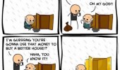 cyanide happiness comic homeless guy win lottery gold box funny pics pictures pic picture image photo images photos lol