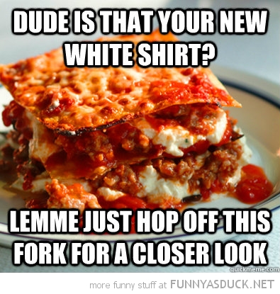 funny lasagna memes image gallery hcpr funny food pasta white shirt closer look pics funny lasagna memes image gallery hcpr,Lasagna Meme