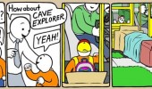 ready school kid dad cave explorer comic funny pics pictures pic picture image photo images photos lol