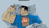 superman sleeping bed chuck norris pajamas t-shirt comic funny pics pictures pic picture image photo images photos lol