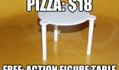 pizza plastic holder free action figure table funny pics pictures pic picture image photo images photos lol