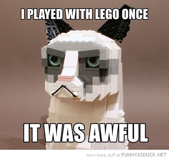 lego grumpy cat angry animal lolcat played once it was awful funny pics pictures pic picture image photo images photos lol