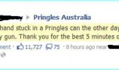 hand stuck pringles tub ray gun facebook status funny pics pictures pic picture image photo images photos lol
