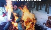 man sitting fire like I give a fuck funny pics pictures pic picture image photo images photos lol