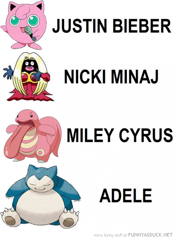 Singers As Pokemon