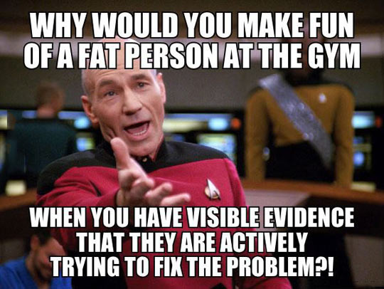 Fat Person At The Gym