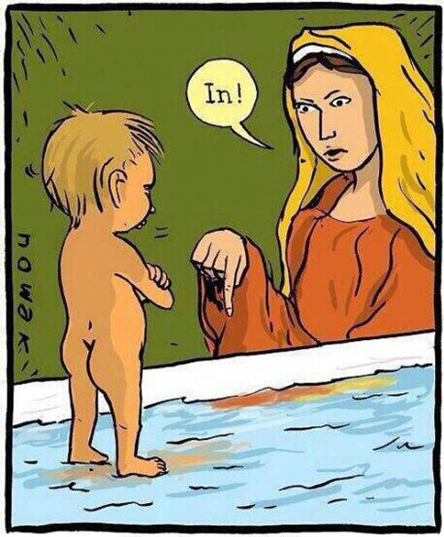Baby Jesus Bath Time