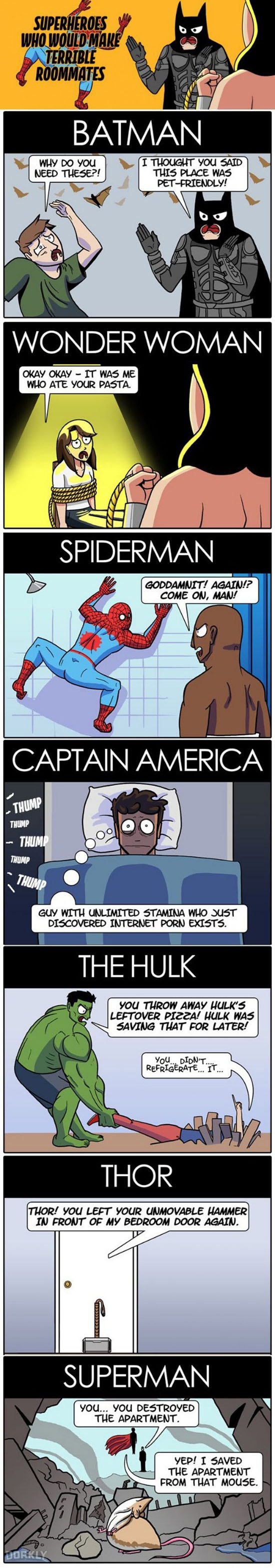 Superheroes Make Terrible Roommates