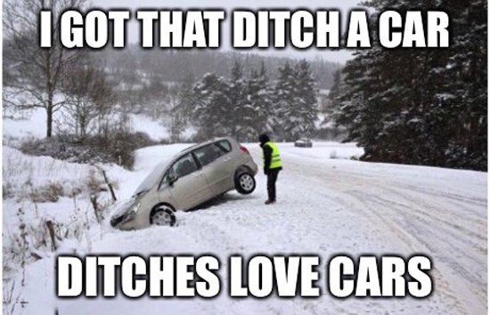 Ditches Love Cars